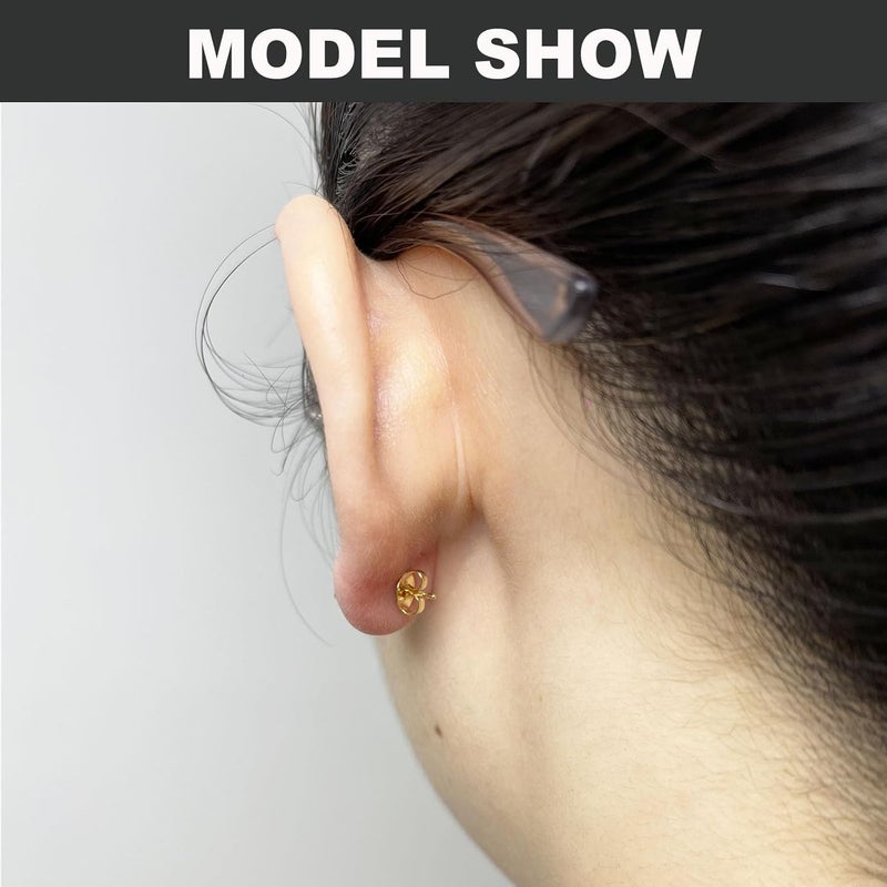 Formulen 925 Silver Earring Backs Replacements - Hypoallergenic Earring Backs for Studs, Secure Ear Locking for Stud Earrings Ear Nut for Posts, 24Pcs/12Pair Gold - Image 4